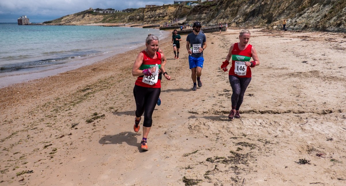 People running on the beach - Isle of Wight Festival of Running